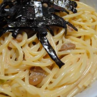 納豆明太マヨ★パスタ